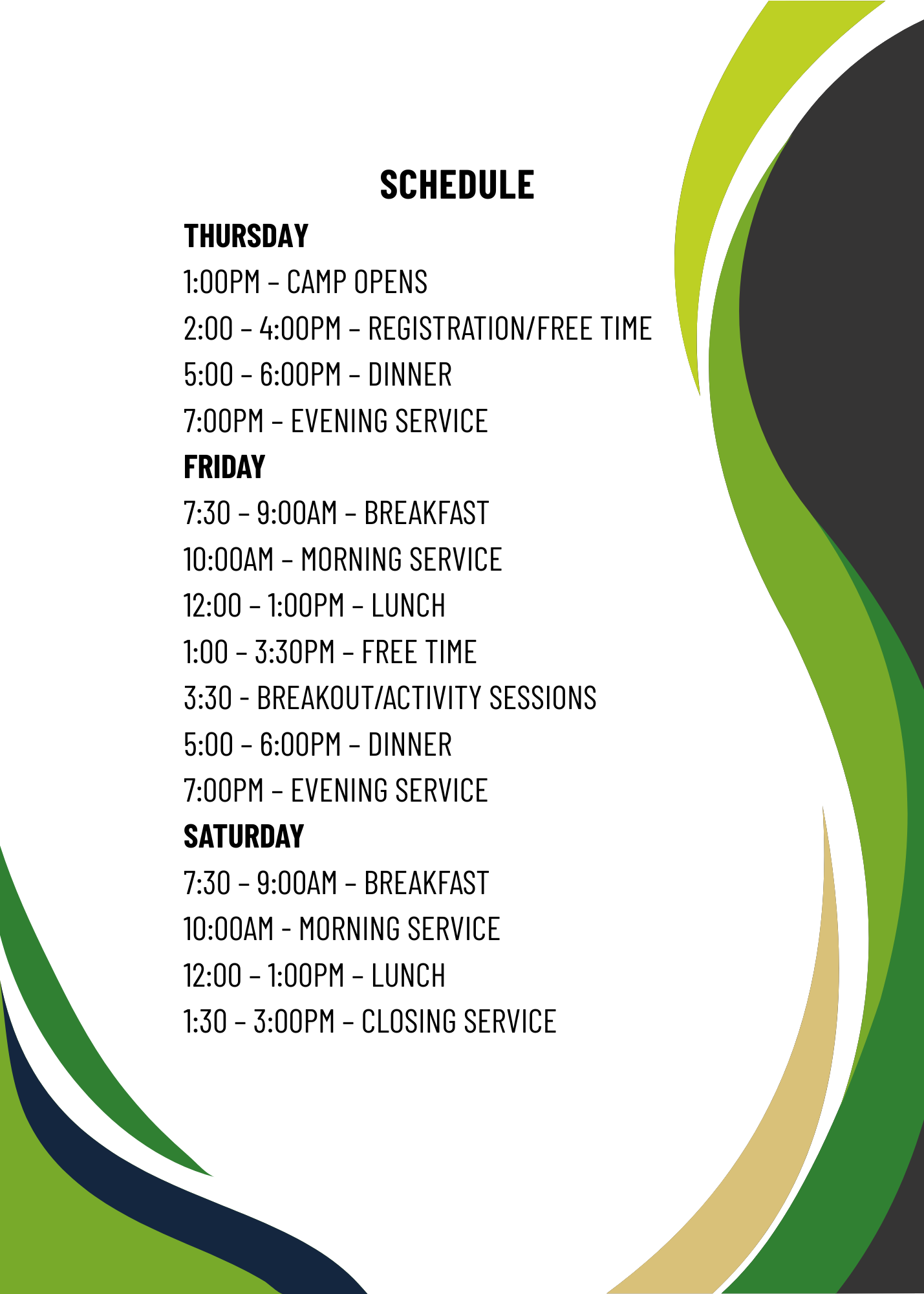 schedule